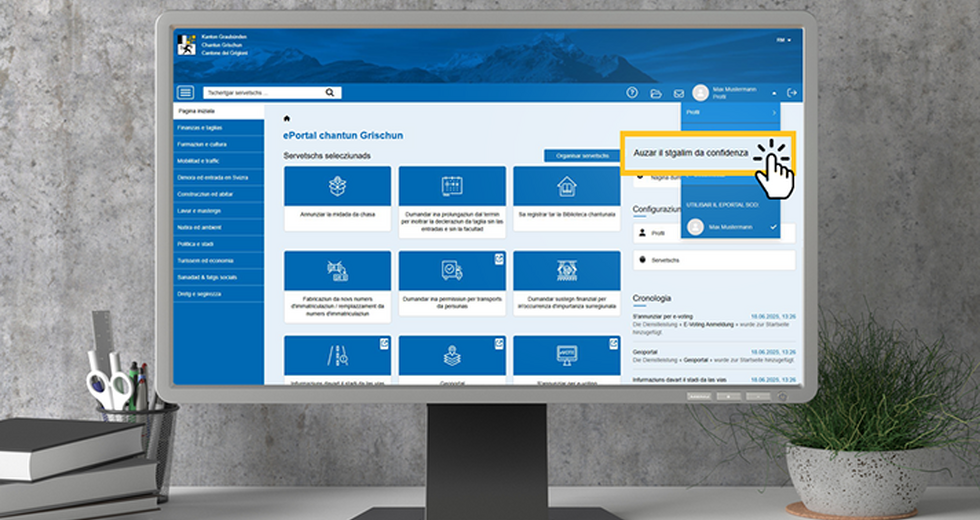 Nova funcziunalitad en il ePortal